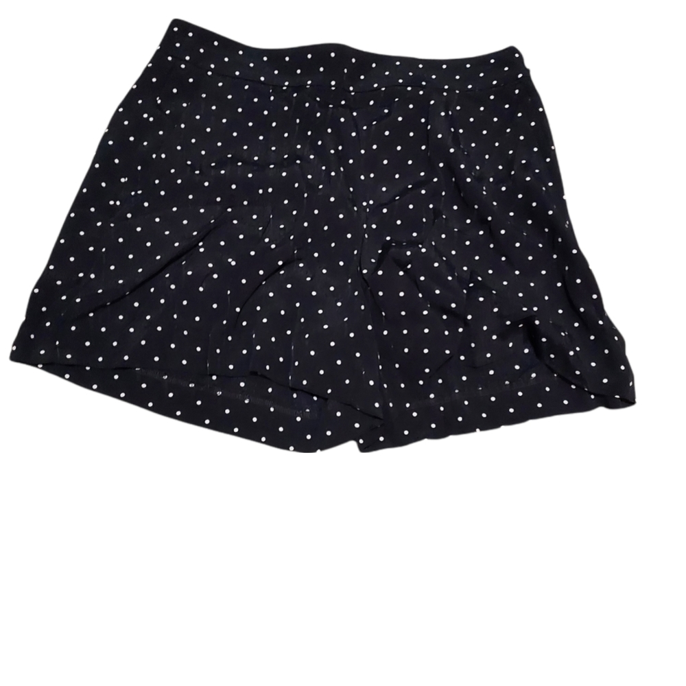 Loft 0 Shorts Black White Polka Dot bottoms